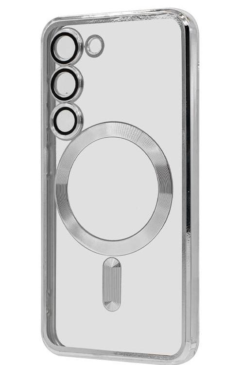 S24 Plus TPU Case With Metallic Magnet Wholesale Silver