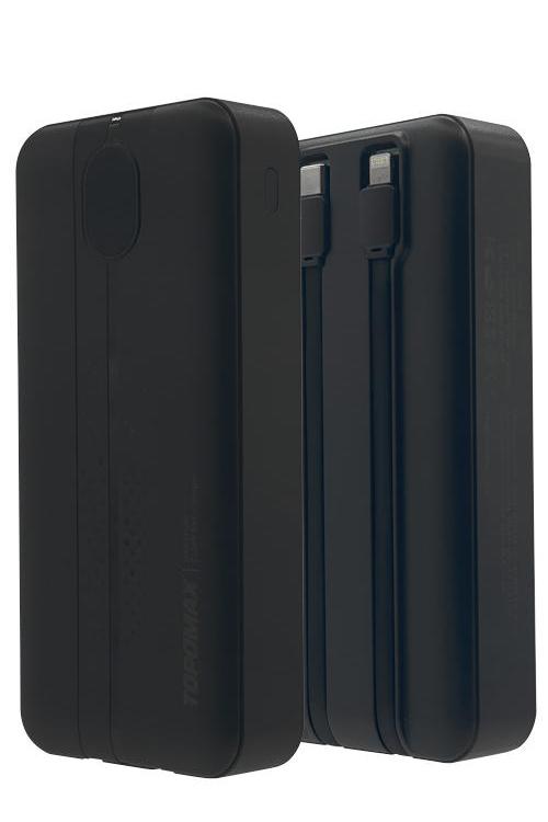 Topomax 20,000 mAh PD Power Bank With Lightning and Type-C Cables TPB-F02