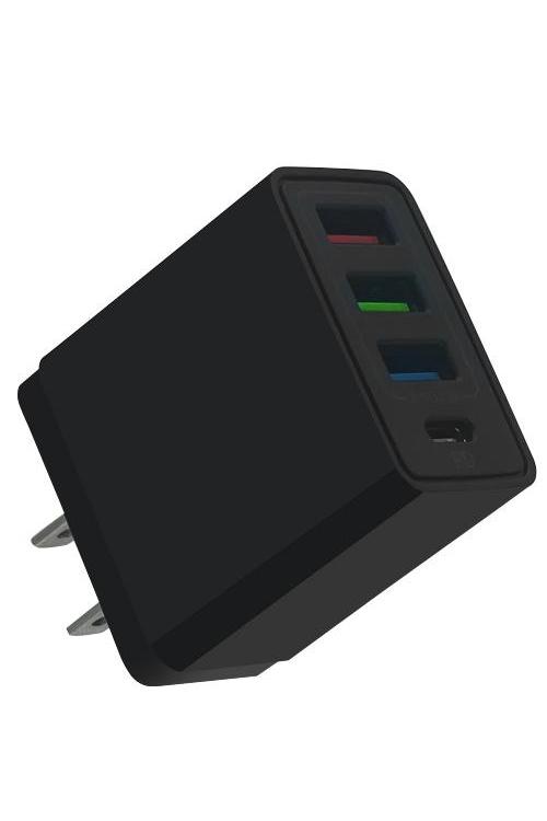 Wall Charger with 3 USB and 1 PD Port PD16